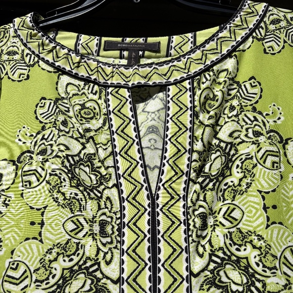 BCBGMaxazria AVILA dress lime green combo Small - Picture 5 of 16